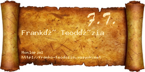 Frankó Teodózia névjegykártya